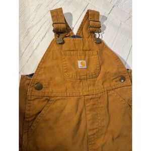 Carhartt Flannel Lined Double knee overalls infant 12M
